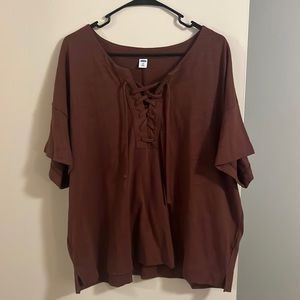 Old Navy Plus Size Lace up shirt